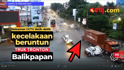 kecelakaan beruntun rapak balikpapan