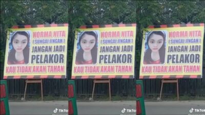 Baliho Norma Nita Jangan Jadi Pelakor Viral - Berita Terkini Detij.com
